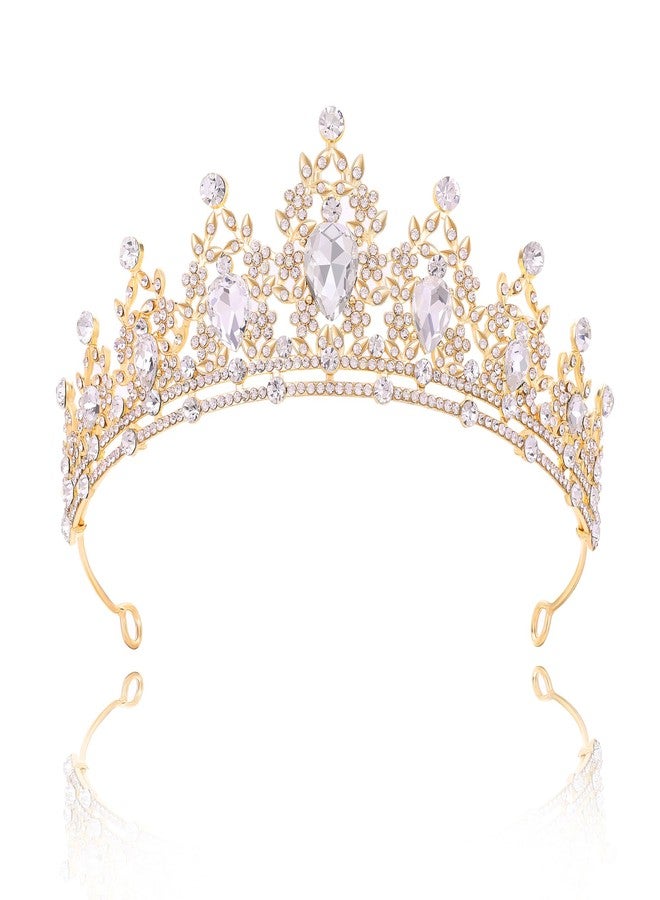 FORSEVEN Crystal Wedding Crown Rhinestone Headband Princess Party Tiaras Bridal Wedding Accessories Christmas Decorations Headband (G-White) - Image 1